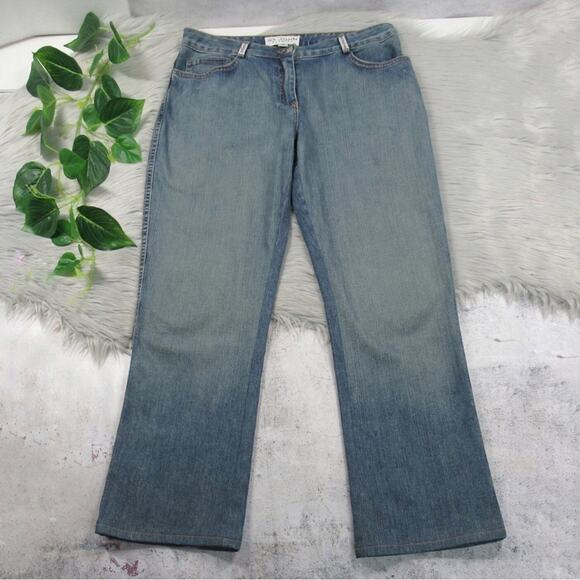 ST. JOHN EVENING Rhinestone Fashion Fit Straight Leg Jeans Women’s Size 8 - Picture 6 of 13